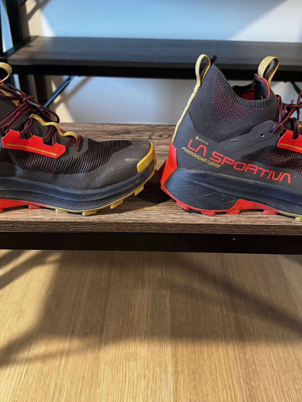 La Sportiva Black with Red and Yellow Trail Running Shoes